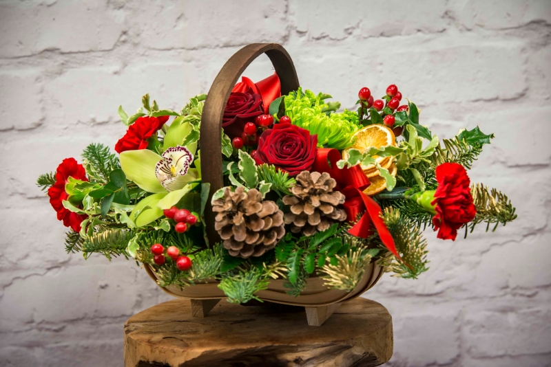 Festive Trug Style Basket